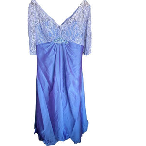 Beautiful Only You by Aglaia Blue Sequin Lace Gown Size 20